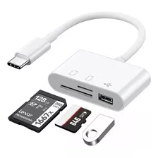 Adaptador Hub Otg Leitor De Usb Cartão De Memoria Tf Tipo C