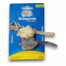 Ratinho Para Gato Pelúcia Com Guizo Brinquedo Pet