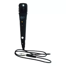 Microfone Com Fio Dinâmico Profissional P10 Karaokê Palestra Cor Preto