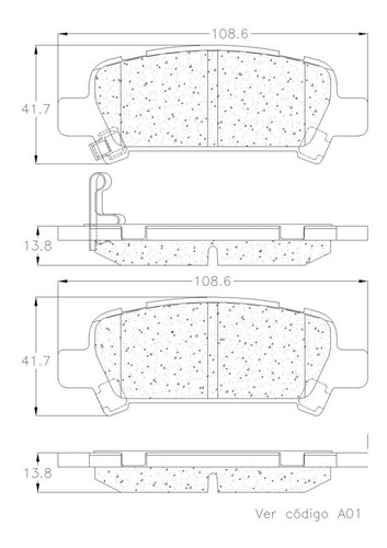 Balata Grc Trasera Subaru Outback 2000-2004 Foto 2