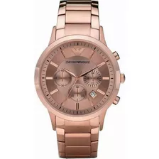 Reloj Emporio Armani Ar2452 Color De La Correa Oro Rosa Color Del Bisel Oro Rosa Color Del Fondo Oro Rosa