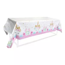 Mantel Unicornio Blanco Dorado Kawaii Cotillón Activarte