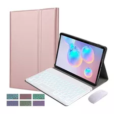 Funda Teclado Iluminado Ratón Para Lenovo Tab M10 Hd 2ª Gene