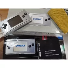 Nintendo Game Boy Micro Prata Com Caixa Repro Gbm Gameboy
