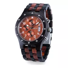 Bewell W109d Reloj De Madera Para Hombre Movimiento De Cuarz