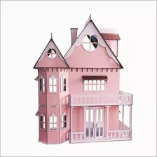 Casa Tema Similar Barbie Adesivada Pintada + 44 Móveis Mdf