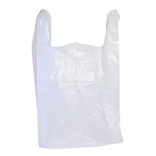 100 Grande De Plástico De Comestibles Bolsas Camiseta - Blan