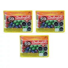 3 Bandejas X 50 Huevitos Macizos Chocolate Ambrosoli 240g