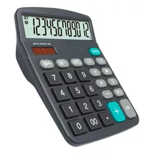 Calculadora Comercial 12 Dígitos Funciones Números Escolar Color Negro