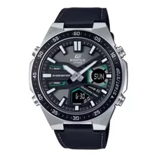 Relógio Masculino Couro Anadigi Casio Edifice A Prova D'água Cor Da Correia Preto