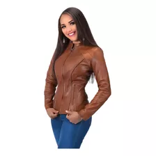 Chamarra Piel Genuina Cuero Original Para Mujer Dama Moda