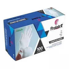 Guantes Descartables Giga Prolatex Color Blanco Talle S De Vinilo Con Polvo X 100 Unidades