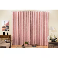 Cortina Para Sala/quarto Rose 3,00 X 2,80 Metros 