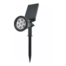 Reflector Led Solar Para Jardín Con Estaca 7w Luz Rgb