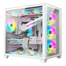 Gabinete Gamer K-mex Aquário Space Atx White Cg-w2r4 Sem Fan Cor Branco