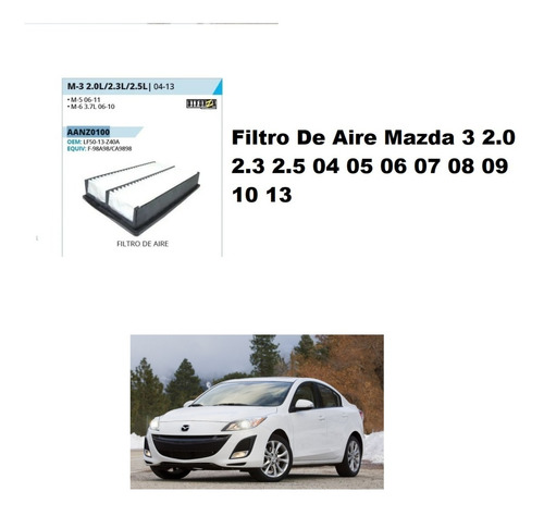 Filtro De Aire Mazda 3 2.0 2.3 2.5 04 05 06 07 08 09 10 13 Foto 2