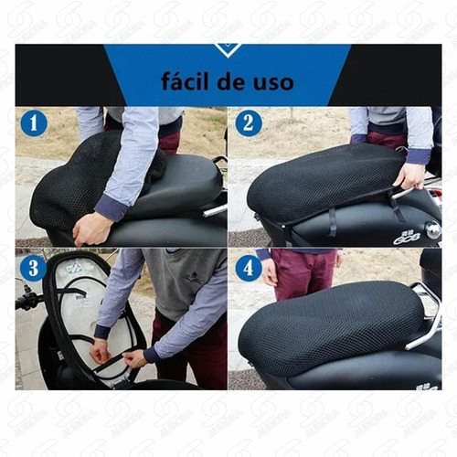 2pcs Funda Cubre Asiento Malla Mesh Moto Termica Universales Foto 6