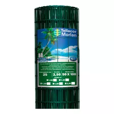 Tela Soldada Pvc Verde Tellacor 25x1,0m 2,50mm Morlan