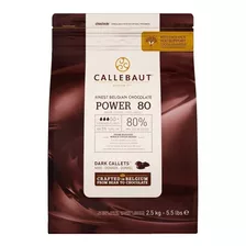 Kit 4 Unid Chocolate Belga Amargo Callebaut Power 80%-2,5kg