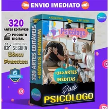 Pack Canva Psicologos, +320 Artes 100% Editáveis + Bônus