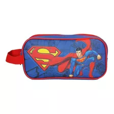 Estuche Escolar Niños Doble Compartimiento Superman