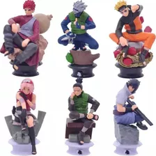 Boneco Naruto Uzumaki Uchiha Sasuke Kakashi Gaara 6 Peças 