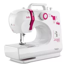 Máquina De Costura Elgin Bella Bl-1200 Portátil 127v/220v Cor Branco/violeta