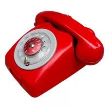 Telefono De Disco Rojo, Ericsson, Suecia, Años 80s, Rj11