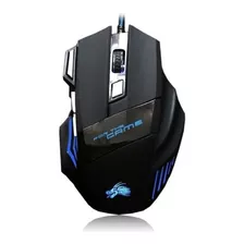 Mouse Gamer Óptico Usb Com Fio 7 Botões 5500 Dpi Colors Led Cor Preto