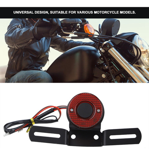 Stop Porta Placa Luz De Freno Moto Racer Universal Led Foto 6