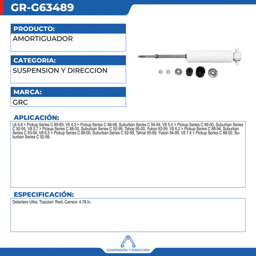 Amortiguador Chevrolet C1500 Suburban 1992-1999 Foto 2