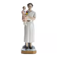 Imagem De Santa Gianna Gesso Com Pó De Mármore - 30cm