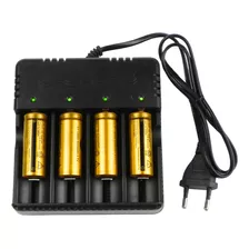 Kit 4 Baterias 18500 3,7v 1200mah Li-ion 