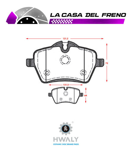 Pastilla Freno Del Mini Cooper Works Gp 1.6 2008 W11b16ar53 Foto 3