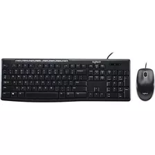 Kit De Teclado Y Mouse Logitech Mk200, Estándar, Negro, 1000