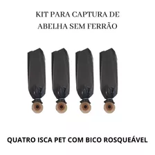 Kit Com 4 Isca Pet 3 Litros P/ Abelhas Mandaçaia