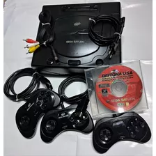 Sega Saturn Tectoy Console 3 Controles Cabos 1 Jogo Original