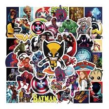 Adesivos Heróis Marvel E Dc 30 Uni Sem Repetidas Stickers