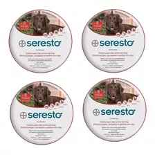 Kit 4 Coleiras Anti Pulgas Carrapatos Seresto Acima De 8 Kg 