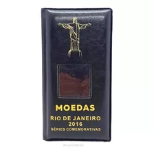 Álbum Para 17 Moedas Das Olimpíadas Rio 2016, Estojo, Cristo