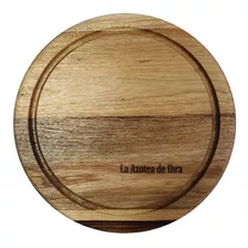 Plato Bandeja De Madera Para Restaurantes 35 Cm. Diámetro 