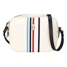 Bolso Bandolera Tommy Hilfiger Para Mujer Aw0aw15985 Acabado De Los Herrajes Beige Color Beige Correa De Hombro Beige Diseño De La Tela Liso