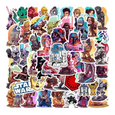 50 Uds Stickers Calcomanias Star Wars R2-d2, Darth Vader...