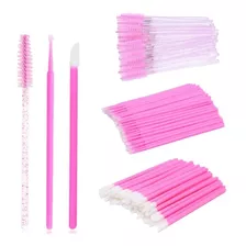 Kit Cílios Com Pad Escovinha Microbrush Aplicador