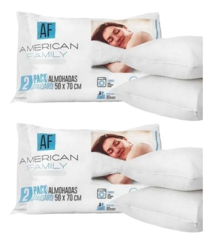 Pack 4 Almohadas Cannon (2) American Family 50x70
