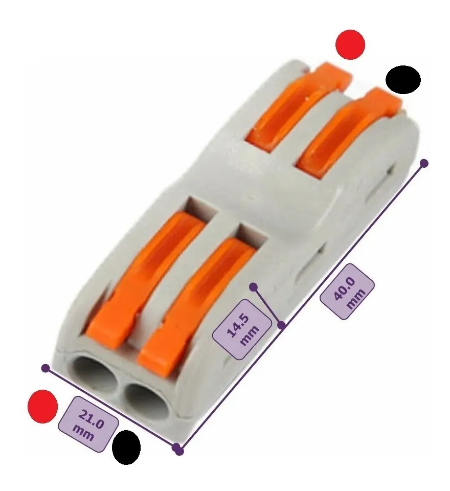 100 x WAGO Terminal Tipo 2273-204 rojo 4 x 0,5-2,5qmm 100 x WAGO Terminal Tipo 2273-204 rojo 4 x 0,5-2,5qmm
