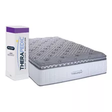 Colchón King Size Resorte Therapedic Roll Trust 35cm Medio Color Gris Oscuro