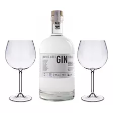 Gin Buenos Aires 750ml + 2 Copas - Zetta Bebidas