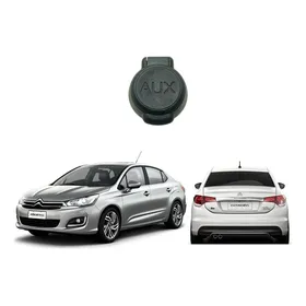 Tomada Console Usb Auxiliar Citroen C4 Lounge 2014 A 2019 Preto