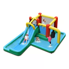 Parque Acuático Inflable Costway Con Piscinatobogánpared